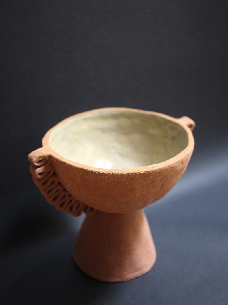 Hand-crafted serrated terracotta ceramic bowl Désirée image 4