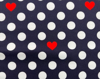 FVJ-2685 Viscose Crepe | Points | dotted | hearts | Miss from Julie |