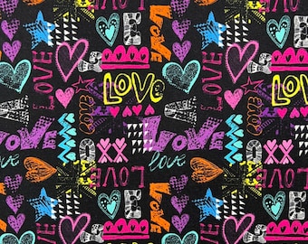 FVJ-3633 Cotton Jersey Love | Miss from Julie | black