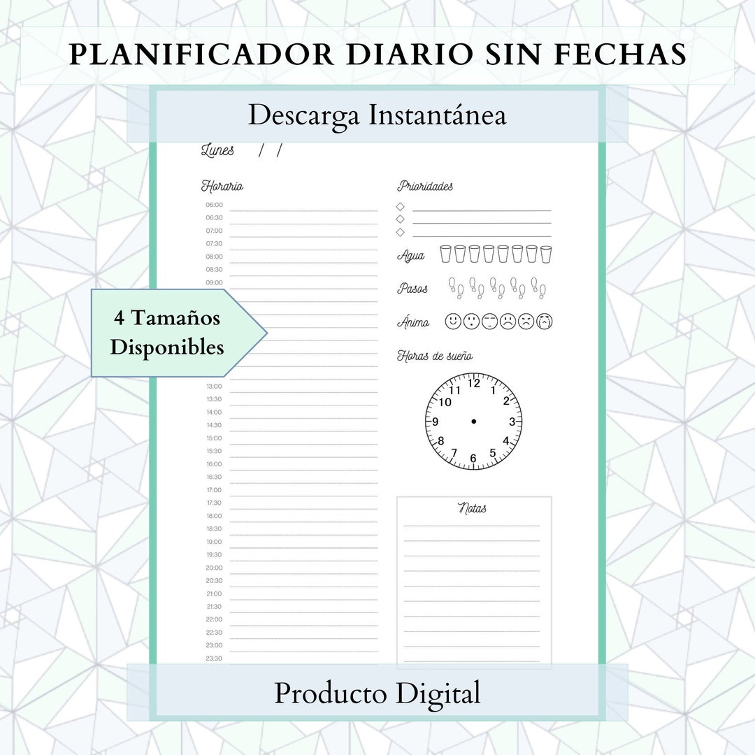 Minimal Cursive Printable Daily Planner Without Dates Daily Planner 