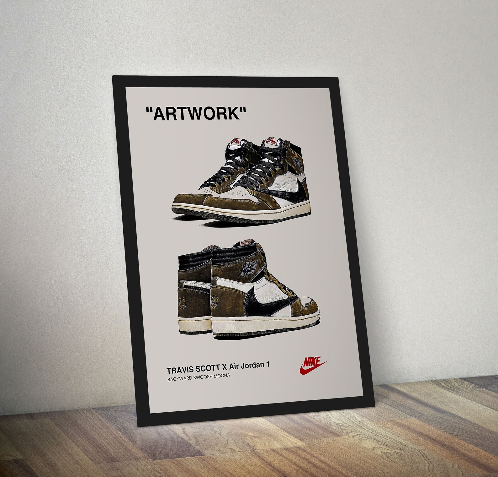 TRAVIS SCOTT X off White NIKE Air Jordan 1 Wall Art Poster - Etsy UK