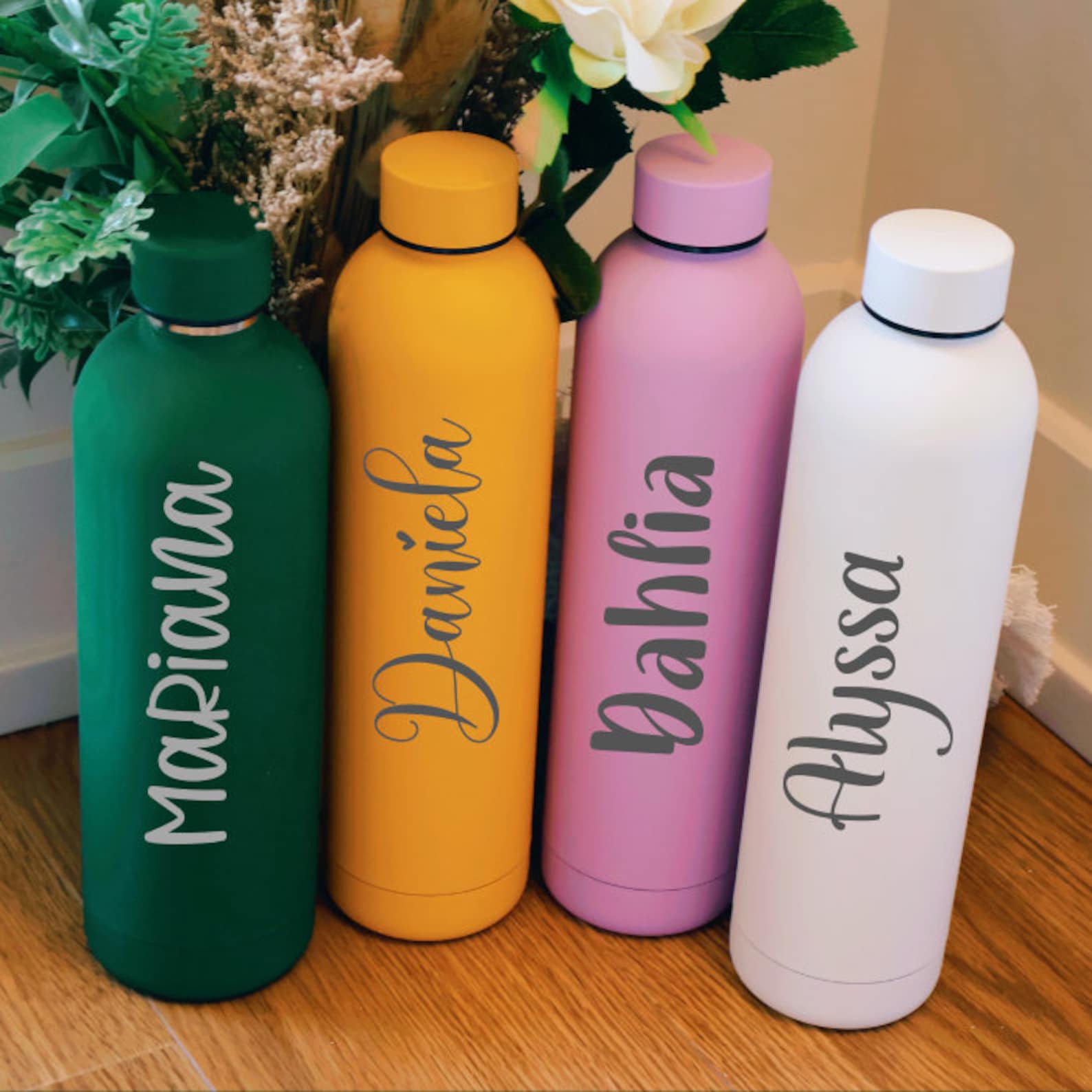 Personalized Stainless Steel Water Bottle Personalized Wedding Gifts ...