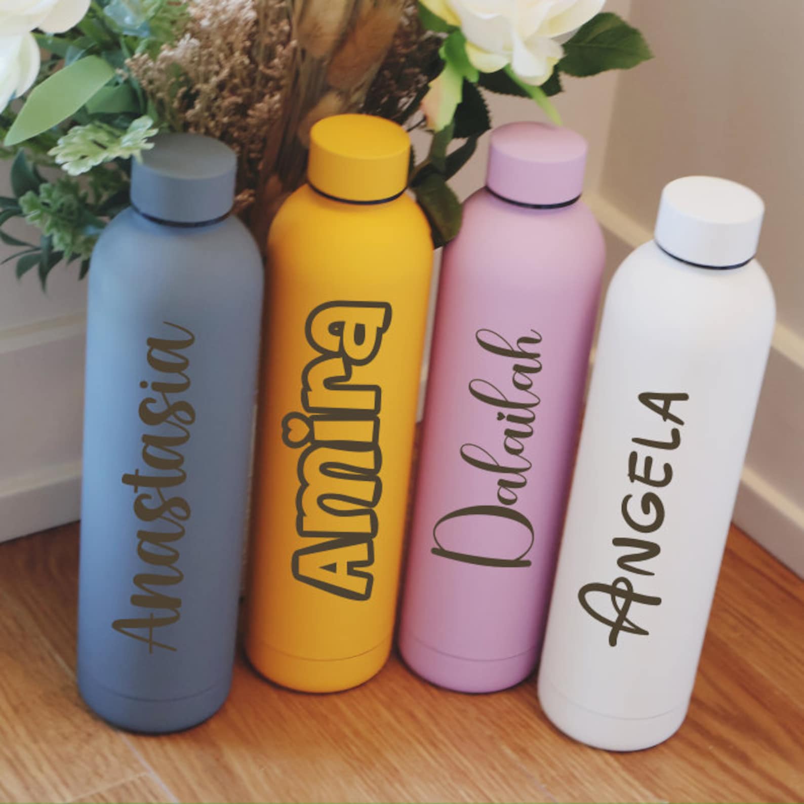 Personalized Stainless Steel Water Bottle Personalized Wedding Gifts ...
