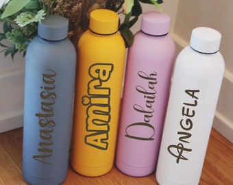 Personalized Stainless Steel Water Bottle | Personalized wedding gifts| Engraved water bottle | Customized water bottle