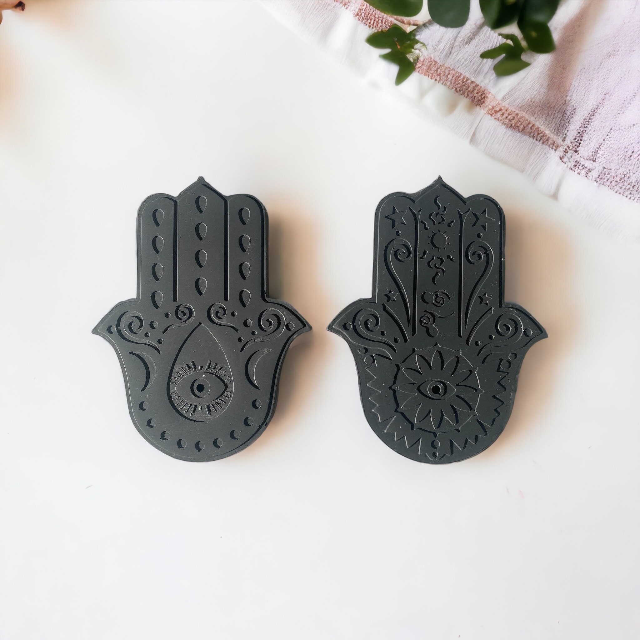 Set of Four Hamsa Hand of God Incense Stick Burners