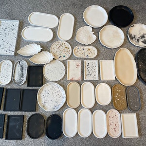 IMPERFECT SAMPLE SALE Decorative Tray Plate Dish Jesmonite Concrete