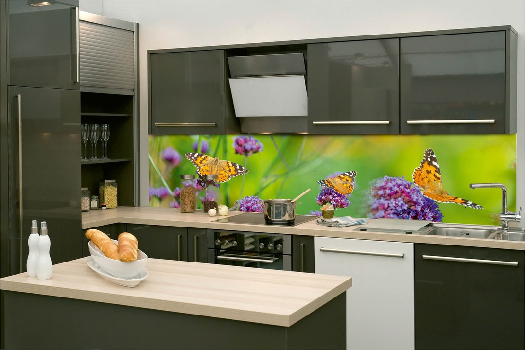 Dimex Küchenrückwand Folie Selbstklebend – GRÜNE BLÄTTER, 350 X 60 Cm, Spritzschutz Aus PVC, Matt, Abwaschbar, Made
