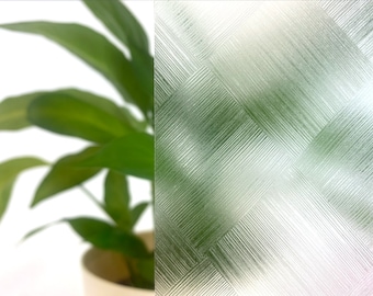 Selfadhesive transparent film - SQUARES 122 × 100 cm - Window film - Decorative film - Glass film