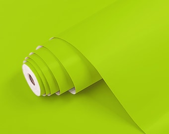 Solid Colored Adhesive Foils MATT LIME | 45cm x 1m | Furniture Sticker | Selfadhesive foil