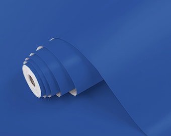 Láminas adhesivas de colores sólidos AZUL MATE / 45 cm x 1 m / Adhesivo para muebles / Lámina autoadhesiva