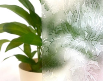 Selfadhesive transparent film - LEAVES 122 × 100 cm - Window film - Decorative film - Glass film