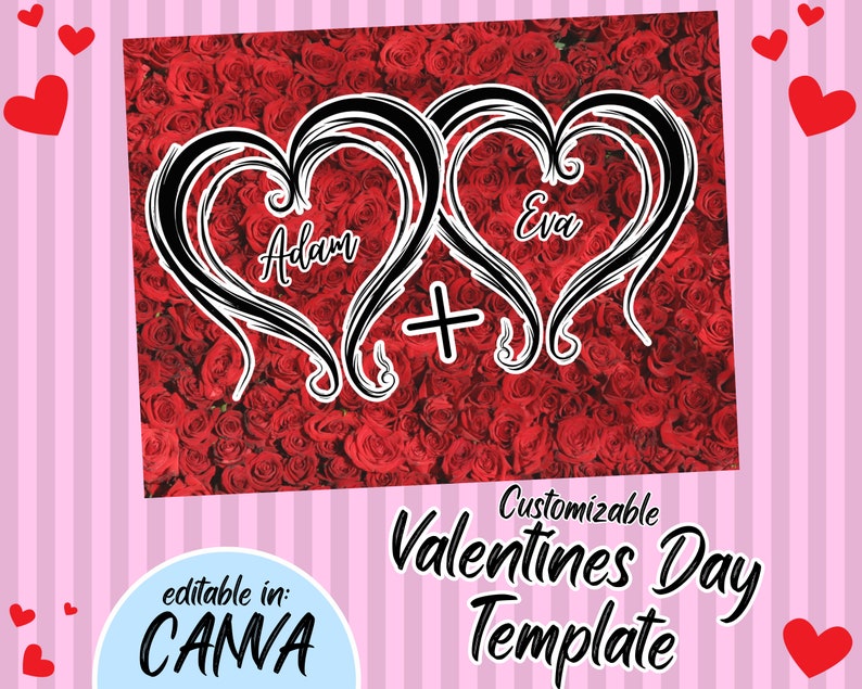 Customizable Gift Valentines Day Card Digital Art Valentines Day Card ...