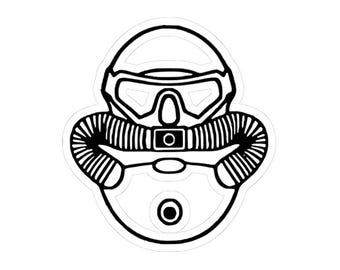 Combatant Diver logo Sticker | Marine Combatant Dive Vinyl Sticker | High Quality