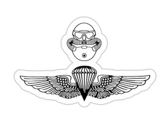 Recon Jump Wings & Dive Bubbles Die-Cut Stickers | High quality die cut vinyl | Water Resistant Indoor and Outdoor Stickers
