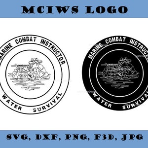 USMC MCIWS logo | Multiple file type | SVG, dxf, png, f3d, jpg | Digital Files Only