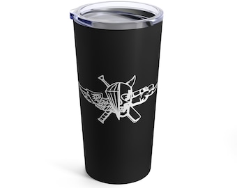 Marine Recon Jack 20 oz Tumbler mug  |  Insulated High Quality Black Tumbler