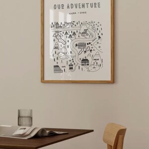 Beziehungskarte| unser Abenteuer | Geschichte von uns| Jubiläumsgeschenk | Valentinstag | Hochzeitsschild, Hochzeitsgeschenk, Verlobungsgeschenk