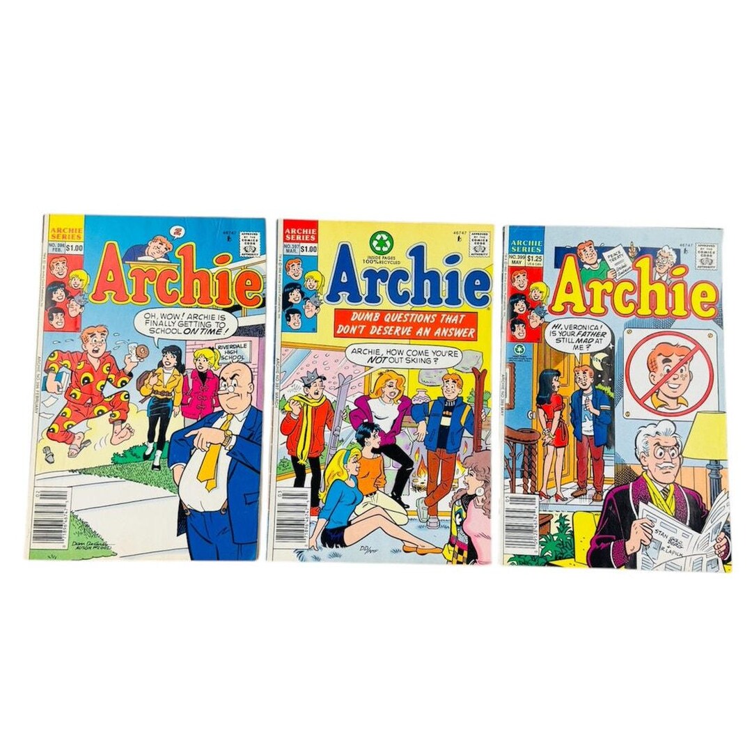 Vintage 1992 Lot of 3 Archie Comics Books No. 396, 397, 399 - Etsy