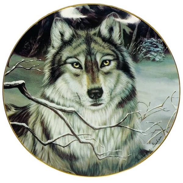 Wolf Collector Plate Etsy