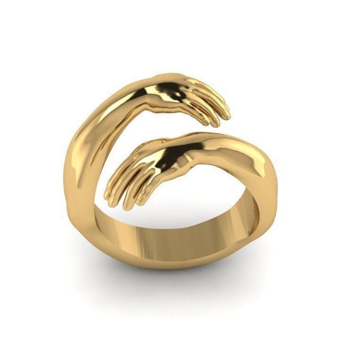 925 Sterling Silver Hand Ring Couple Lover Ring Promise Etsy