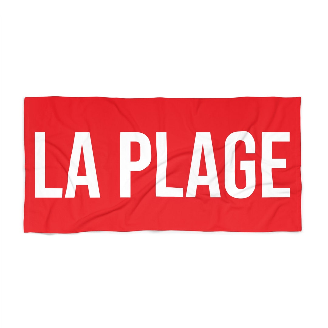 La Plage Beach Towel Summer Gift Idea Pool Accessories Etsy