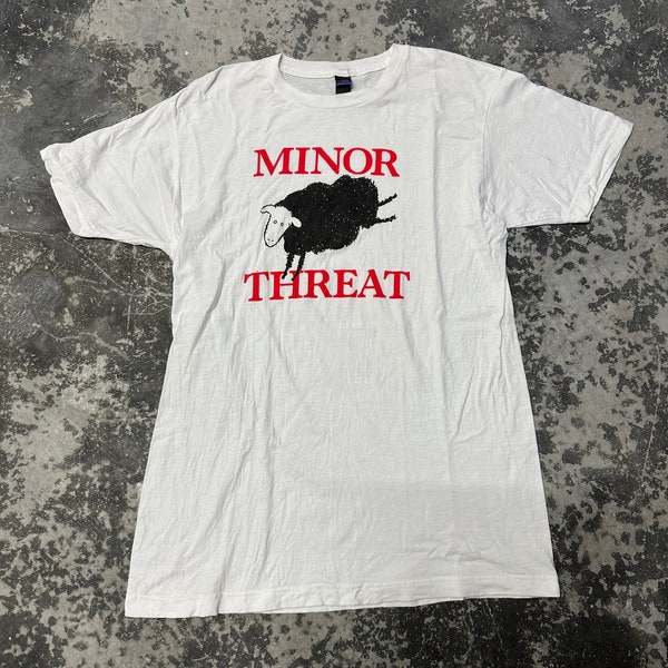 Vintage 90s Minor Threat American Hardcore Punk Band Straight Edge Skate Punk Fugazi Ian Mackaye T Shirt