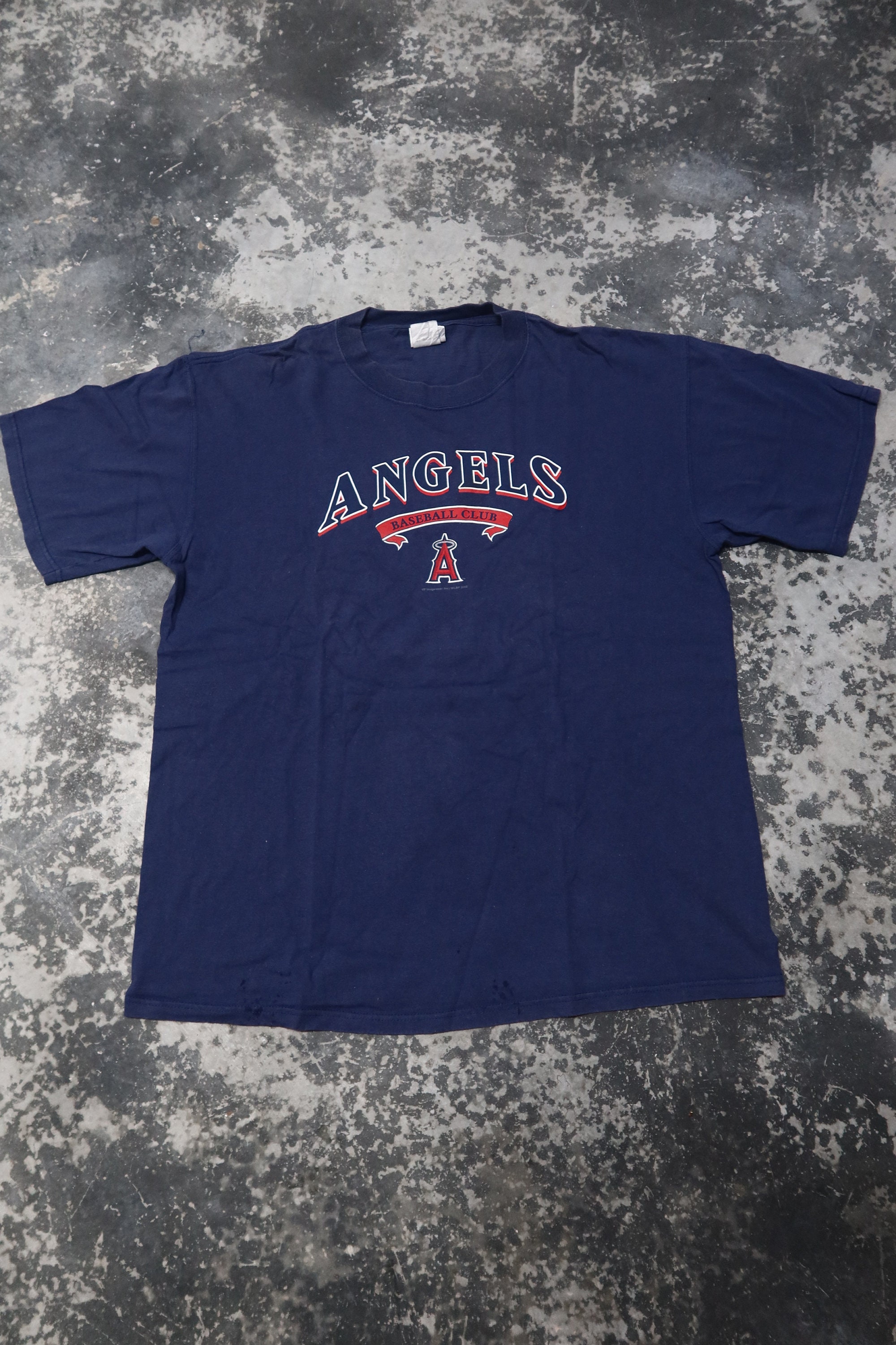 1991 California Angels All Over Print Trench MLB T Shirt Size Large – Rare  VNTG