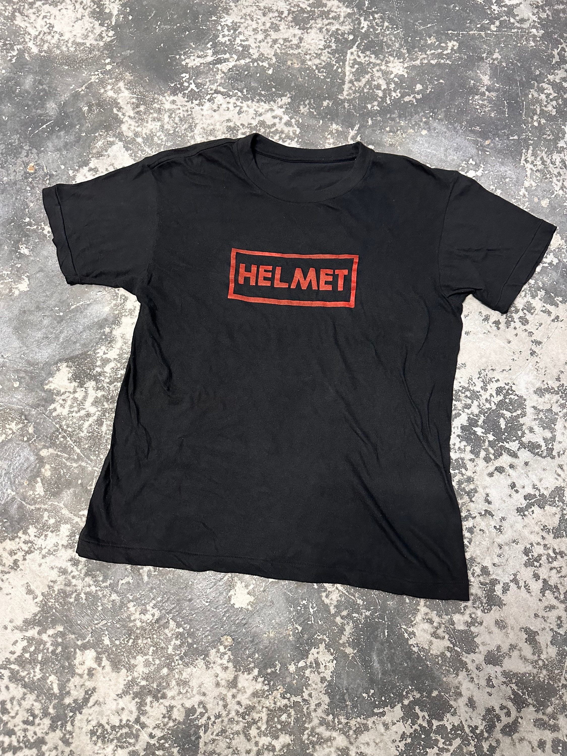 Vintage Helmet Spell Out Crewneck American Alternative Metal Vintage Helmet Spell Out Crewneck American Alternative Metal