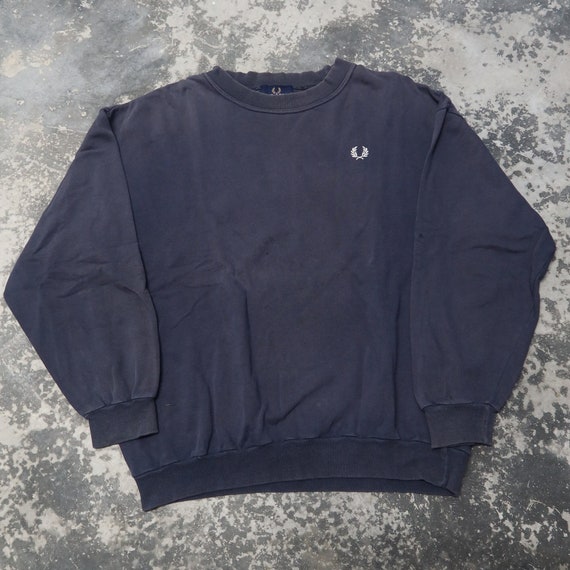 Vintage 90s Fred Perry Sportswear Sudadera Fred Perry Logo Bordado Sueter Fred Perry England Jumper Fred Perry Cuello Redondo Talla L Etsy Mexico