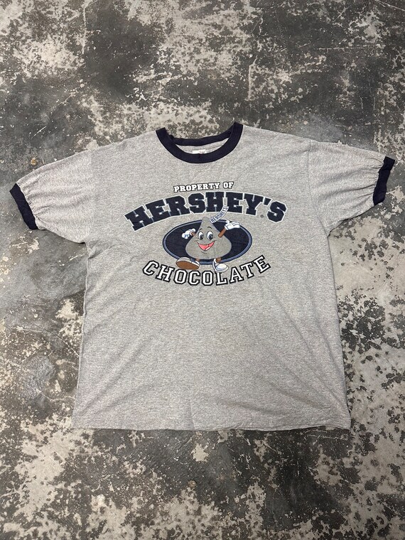 Vintage 90s Hershey Chocolate Crewneck Ringer Her… - image 1