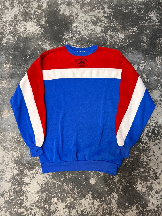 Vintage 90s Pro Staff USA Sweatshirt Pro Staff USA Sweater Pro Staff USA  Pullover Multicolor Size L 