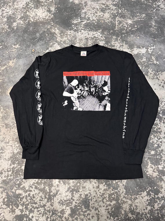 Vintage Rage Against the Machine Live Shirt With Side Print Vintage Rage Against the Machine Live Shirt With Side Print