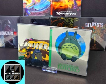 Blu-Ray Steelbook Display Protectors Cases / Protector & Stand Pack - Suitable for PS4 PS5 XBOX and BLU RAY size Steelbooks