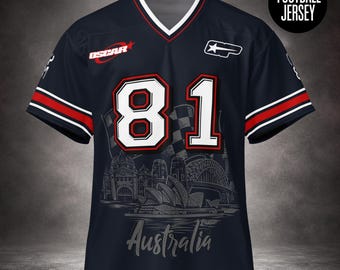 Oscar Racing Jersey Australian Landmarks Inspired Performance Mesh Streetwear Sports Top