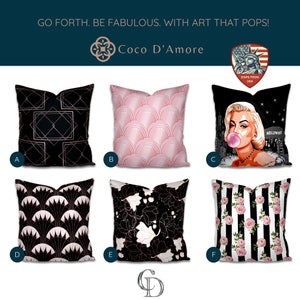 Marilyn Throw Pillow Cover: Hollywood Glam Decor