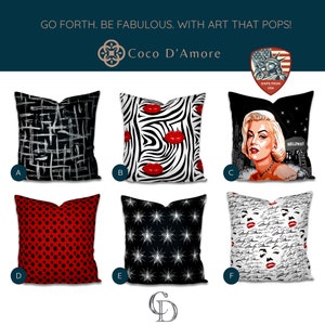 Marilyn Throw Pillow Cover: Hollywood Glam Decor
