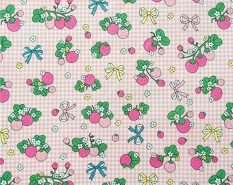 Beautiful Fabric Cute Strawberry Fabric Flower Fabric Poplin Cotton Fabric By Half Yard