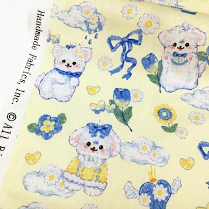 Cute Dog Fabric Cartoon Fabric Animal fabric By Half Yard 100% Cotton Fabric