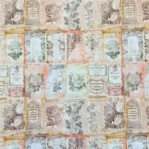 Beautiful Fabric Vintage Floral Fabric Flower Fabric Cotton Fabric By Half Yard