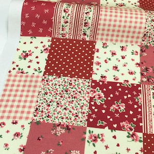 Bellissimo tessuto floreale, tessuto floreale, fiori, tessuto di cotone, tessuto da mezzo metro, tessuto patchwork