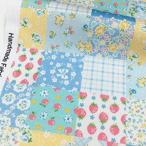 Bellissimo tessuto floreale Tessuto floreale Fiori Tessuto di cotone Tessuti da mezzo metro Tessuto patchwork