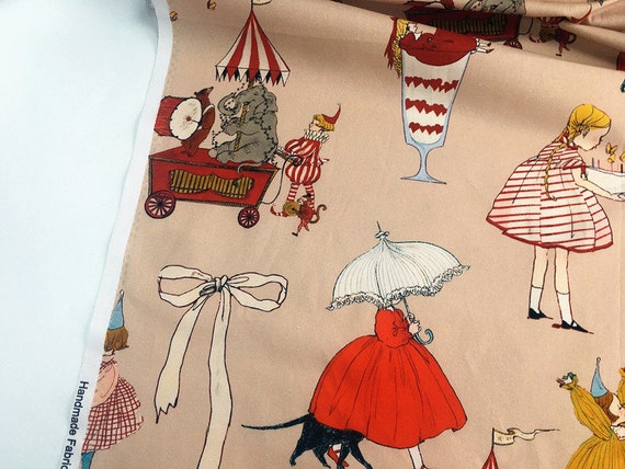 Cartoon Cute Fabric Cotton Fabric Girl Fabric By Half Yard