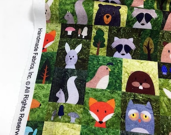 ヴィンテージアニマル生地：キッチュなレトロスタイル（0.5m×1.48m