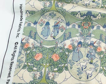 Cartoon Cute Fabric 100% Cotton Fabric Girl Fabric Floral Fabric By Half Yard