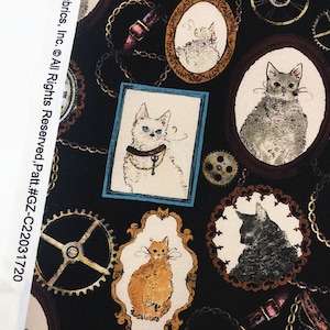 Vintage Retro Cute Cat Fabric Cotton Fabric Animal fabric By Half Yard Rabbit,horse,bear,dog,tige