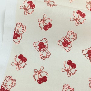 Vintage Retro Cute Bear Fabric Cotton Fabric Animal Toy fabric Bear Fabric By Half Yard