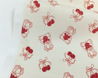 Vintage Retro Cute Bear Fabric Cotton Fabric Animal Toy fabric Bear Fabric By Half Yard