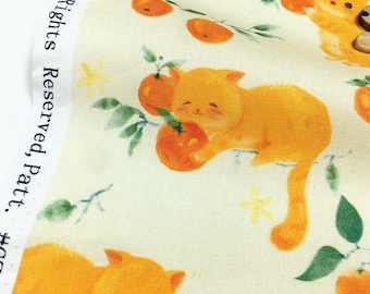 Cute Cat Fabric 100% Cotton Fabric Animal fabric By Half Yard