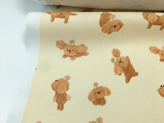 Cute Dog Fabric Cartoon Fabric Animal fabric By Half Yard 100% Cotton Fabric