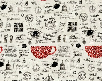 Beautiful Fabric Vintage Fabric coffee Fabric Cotton Fabric By Half Yard